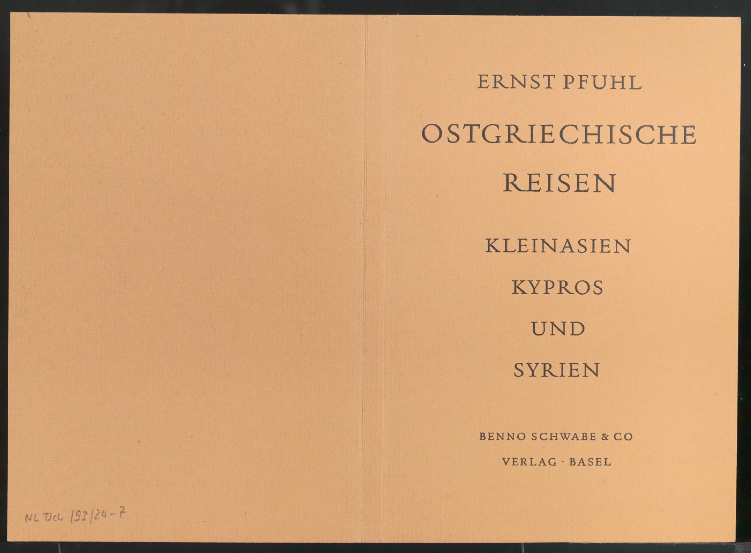 Probedrucke von Schutzumschlägen für Benno Schwabe & Co — Blatt 13
