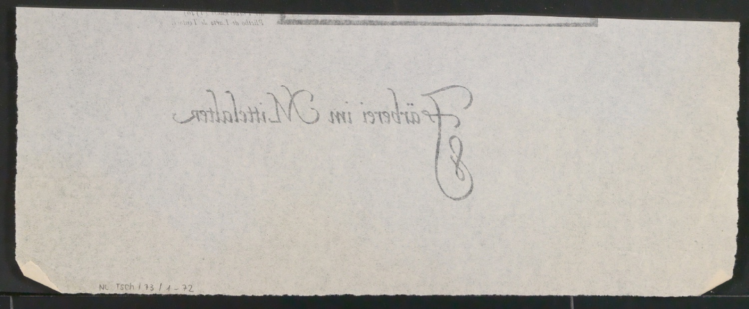 Konvolut Probedrucke und Entwürfe von Schriftzügen — Blatt 12