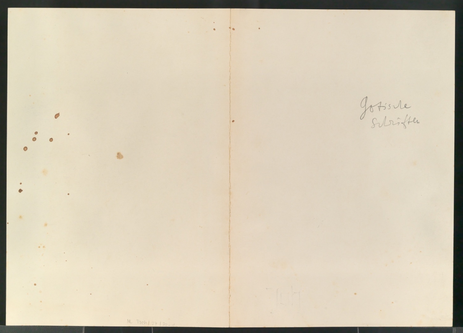 Skizzen, Klischeevorlagen und Probedrucke Gotischer Schriften — Blatt 1