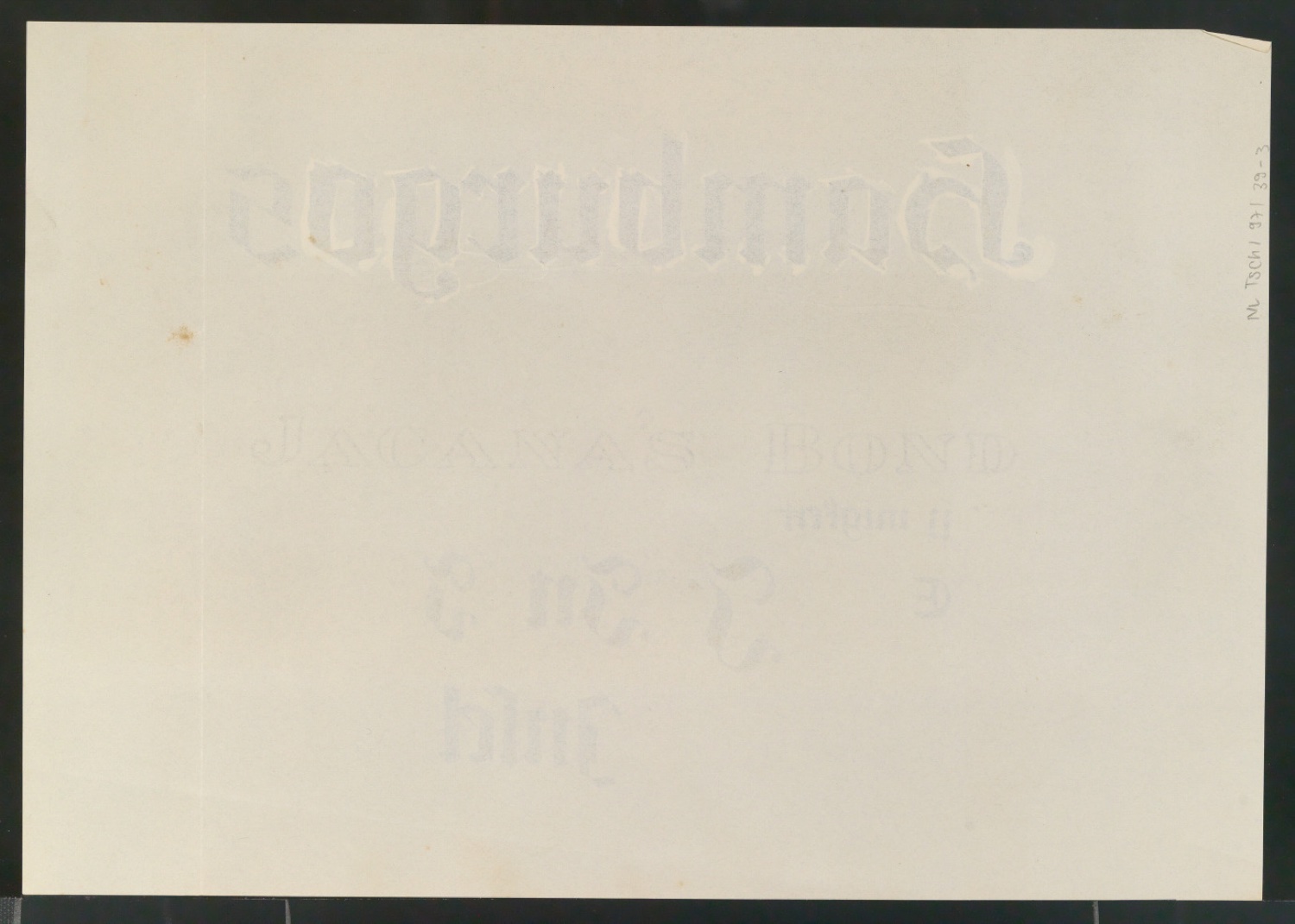Skizzen, Klischeevorlagen und Probedrucke Gotischer Schriften — Blatt 6