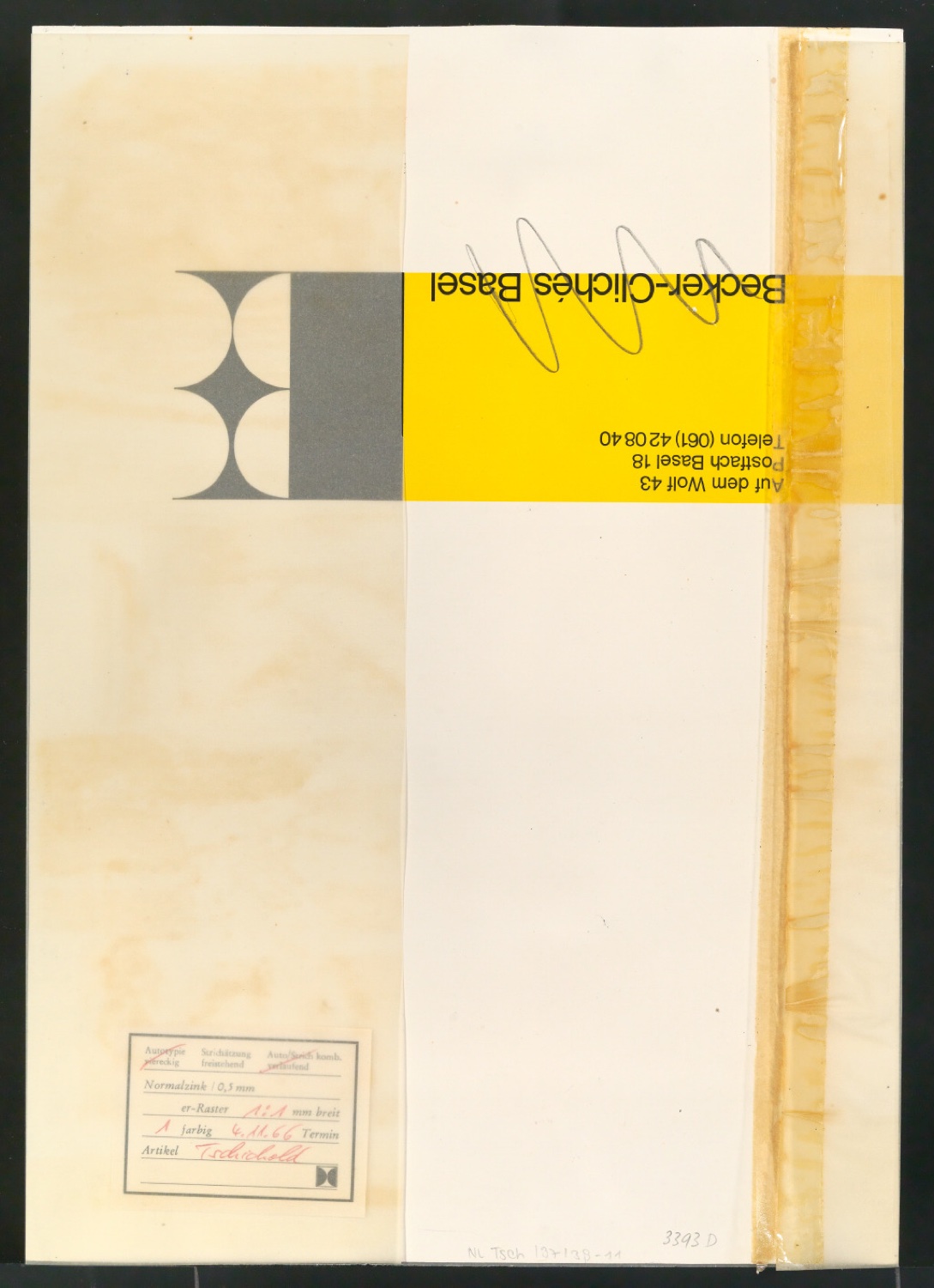 Skizzen, Klischeevorlagen und Probedrucke Gotischer Schriften — Blatt 22
