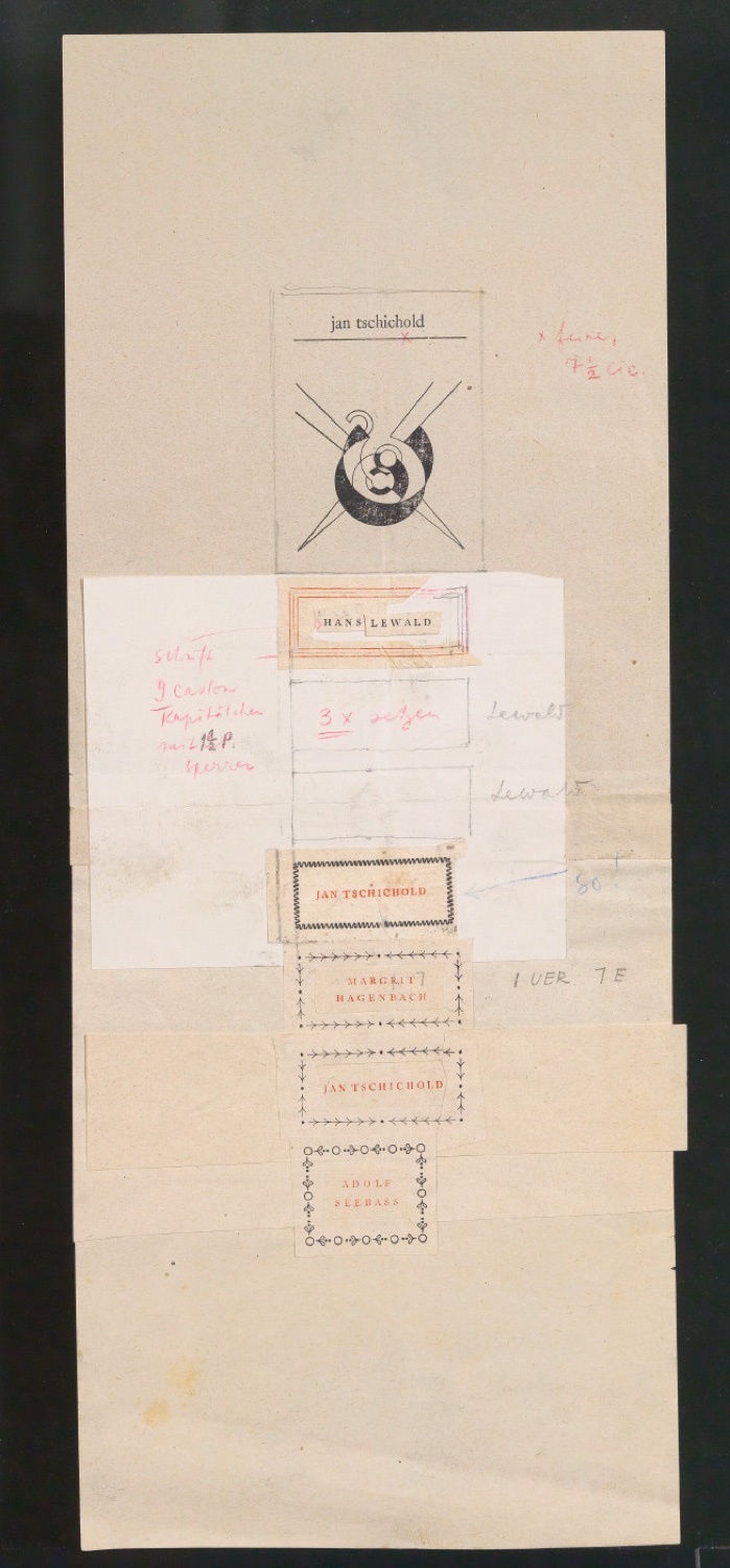Konvolut Probedrucke und Satzvorlage für Exlibris — Blatt 5