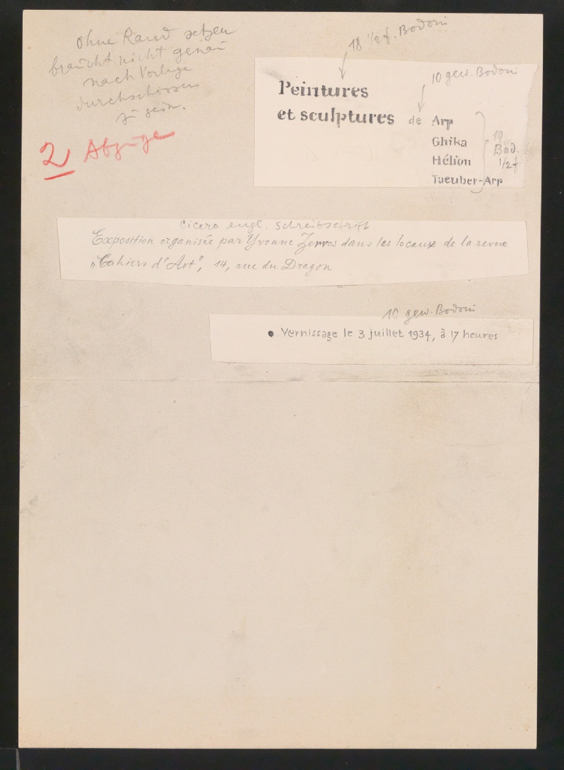 Blattsammlung eigener Notizen und Gebrauchsgrafik für Illustrationen für Typographische Gestaltung — Blatt 45