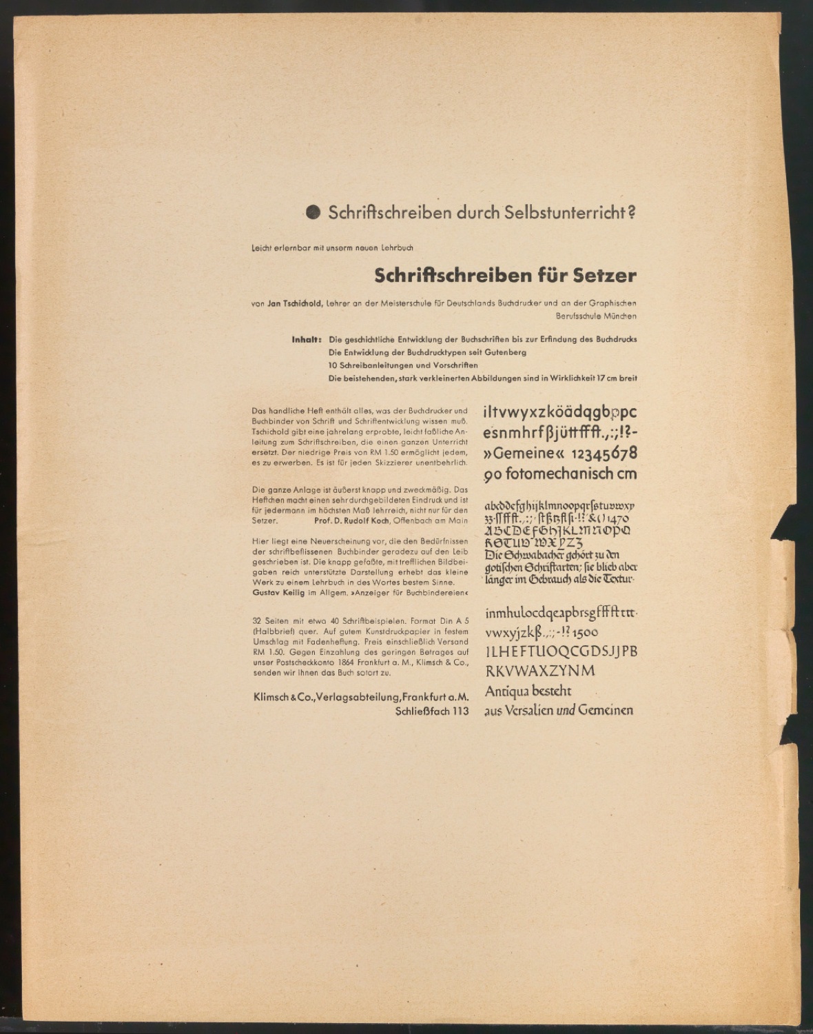 Arbeitsmaterial und Entwürfe für Typografische Entwurfstechnik — Blatt 8
