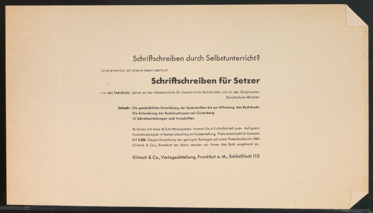 Arbeitsmaterial und Entwürfe für Typografische Entwurfstechnik — Blatt 14