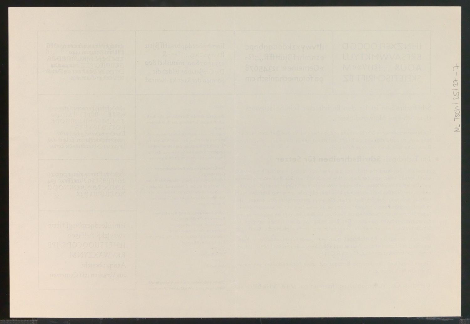 Arbeitsmaterial und Entwürfe für Typografische Entwurfstechnik — Blatt 17