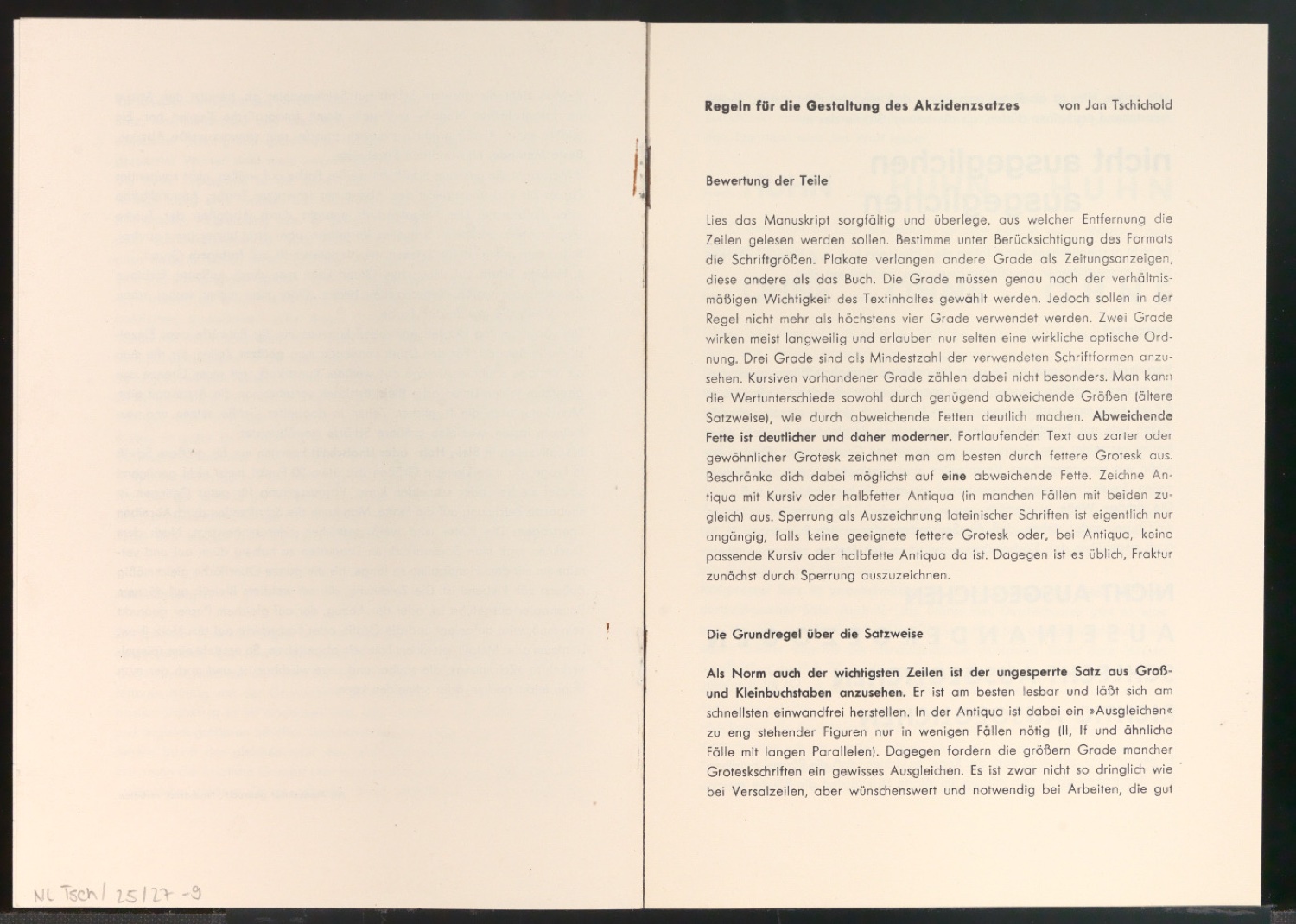 Arbeitsmaterial und Entwürfe für Typografische Entwurfstechnik — Blatt 23
