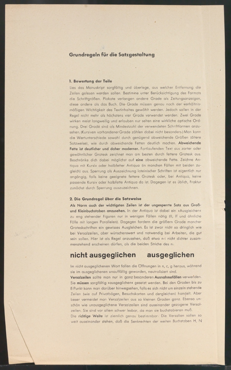Arbeitsmaterial und Entwürfe für Typografische Entwurfstechnik — Blatt 30
