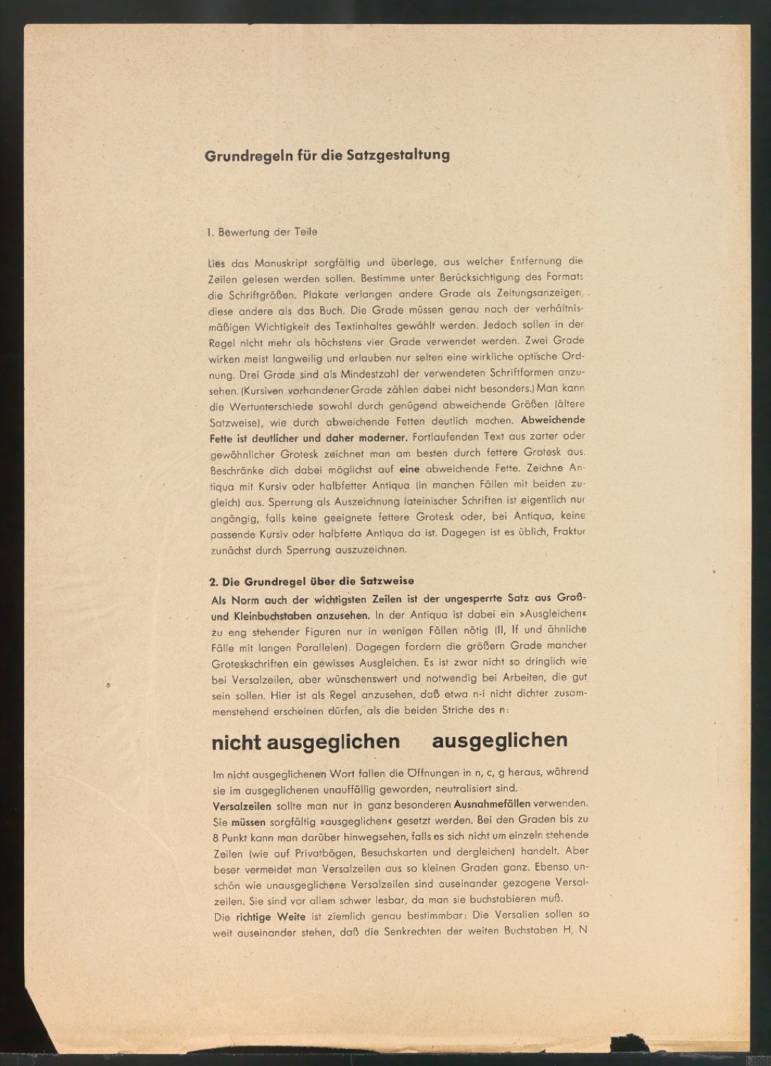 Arbeitsmaterial und Entwürfe für Typografische Entwurfstechnik — Blatt 42