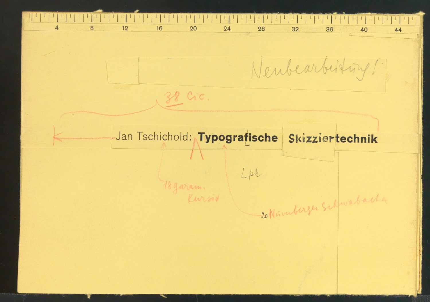 Arbeitsmaterial und Entwürfe für Typografische Entwurfstechnik — Blatt 65