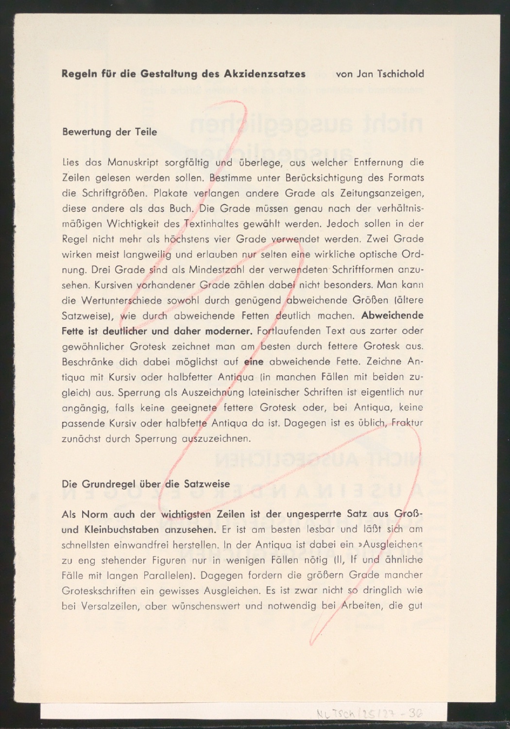 Arbeitsmaterial und Entwürfe für Typografische Entwurfstechnik — Blatt 81