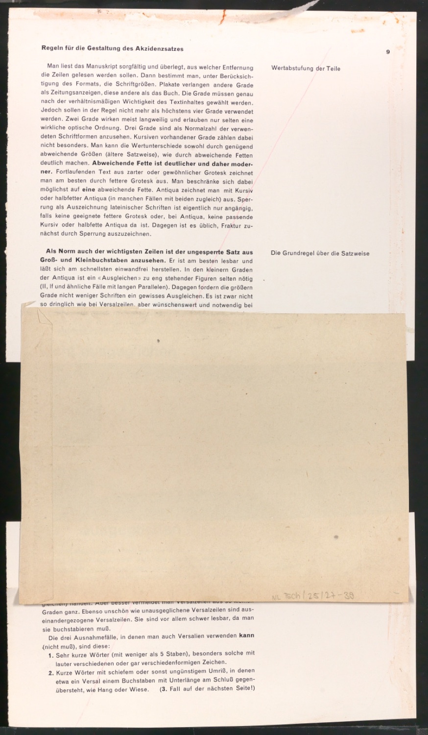 Arbeitsmaterial und Entwürfe für Typografische Entwurfstechnik — Blatt 87