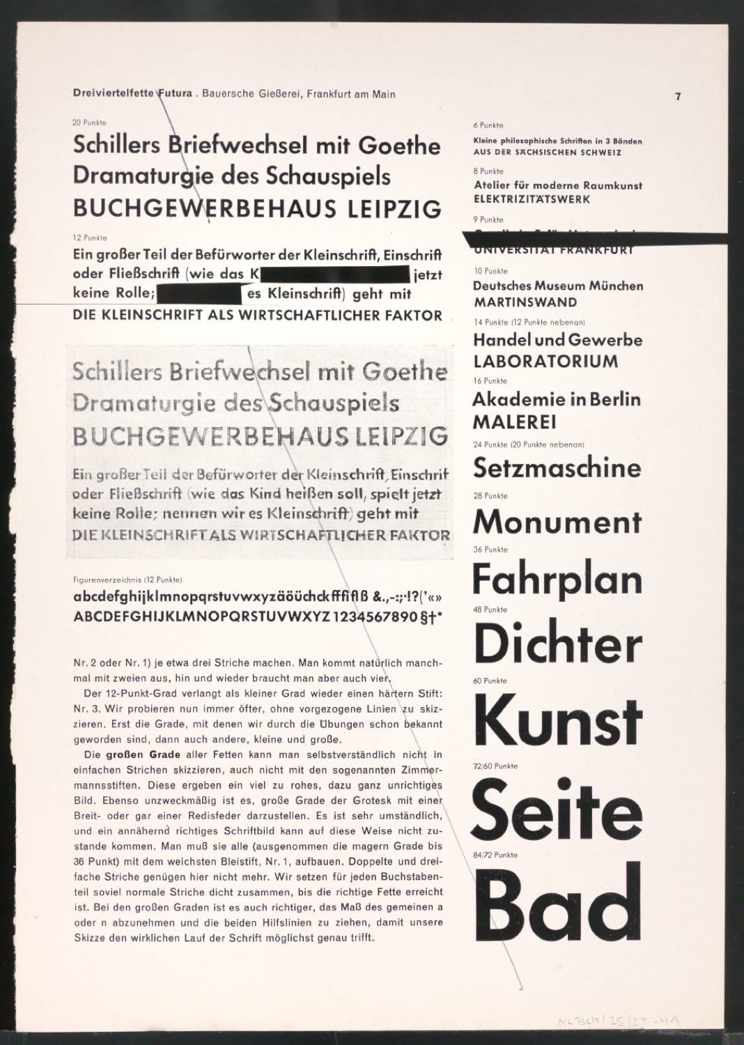 Arbeitsmaterial und Entwürfe für Typografische Entwurfstechnik — Blatt 91