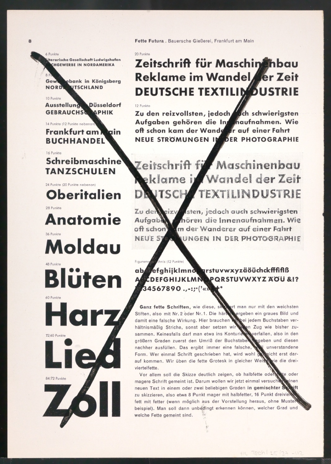 Arbeitsmaterial und Entwürfe für Typografische Entwurfstechnik — Blatt 93