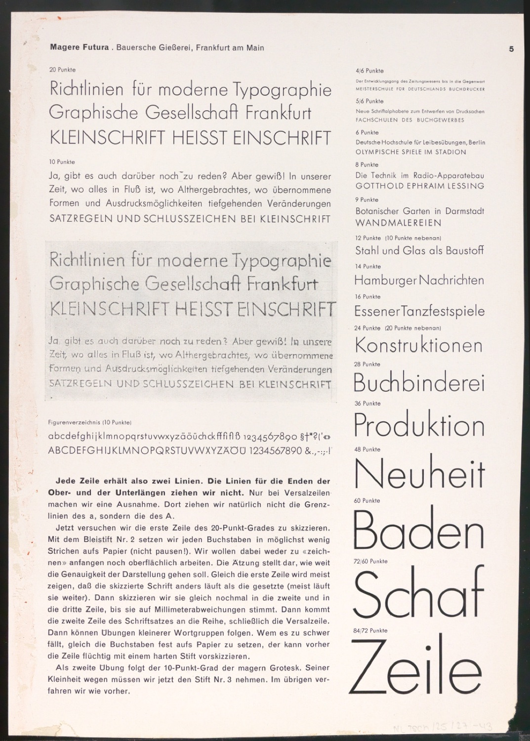 Arbeitsmaterial und Entwürfe für Typografische Entwurfstechnik — Blatt 95