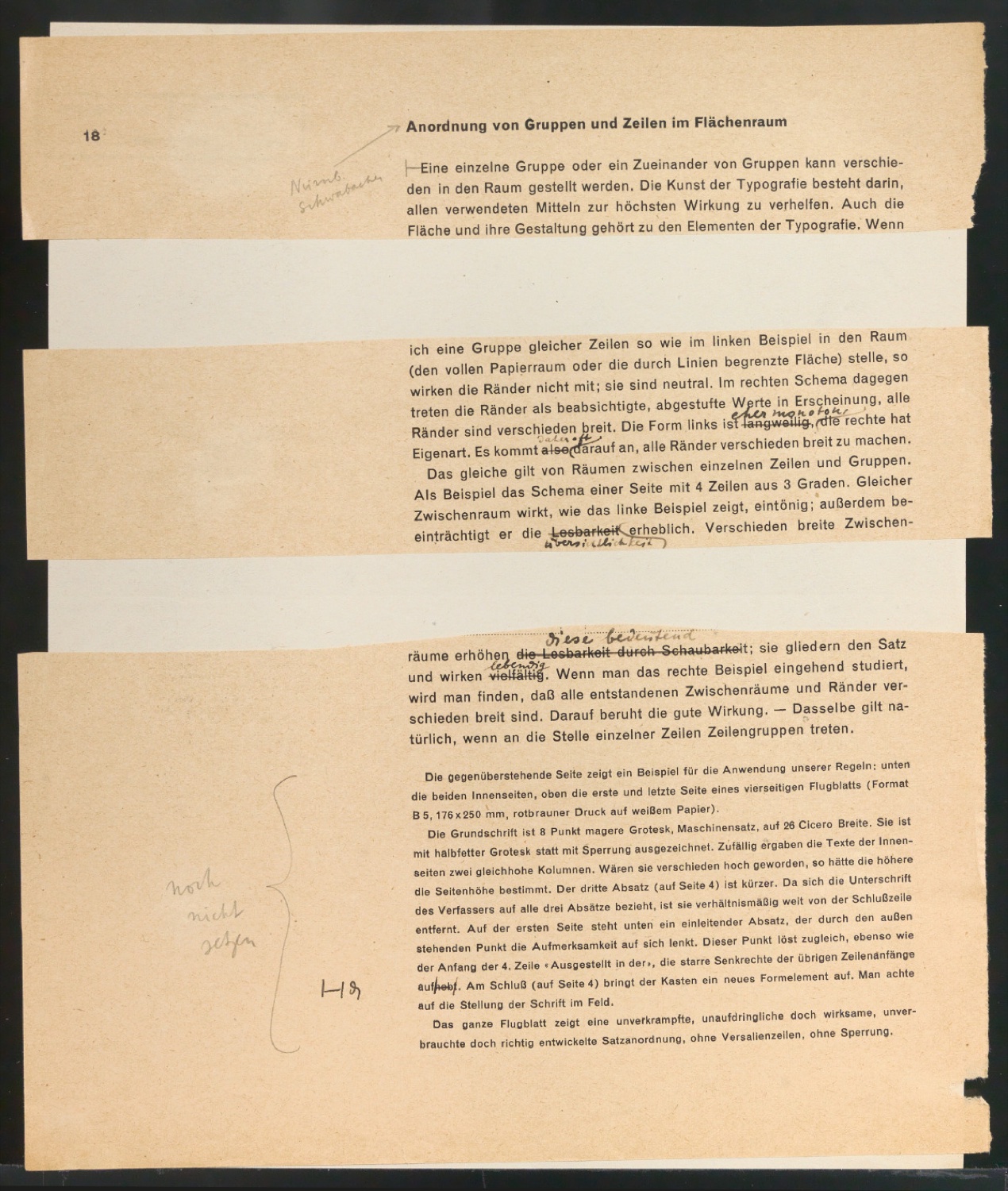 Arbeitsmaterial und Entwürfe für Typografische Entwurfstechnik — Blatt 106