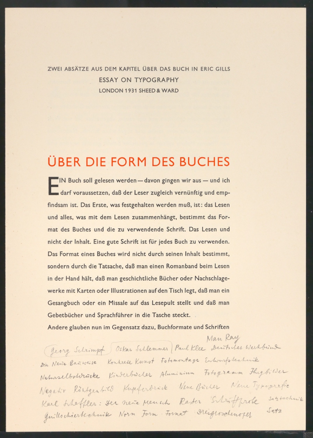Arbeitsmaterial und Entwürfe für Typografische Entwurfstechnik — Blatt 120