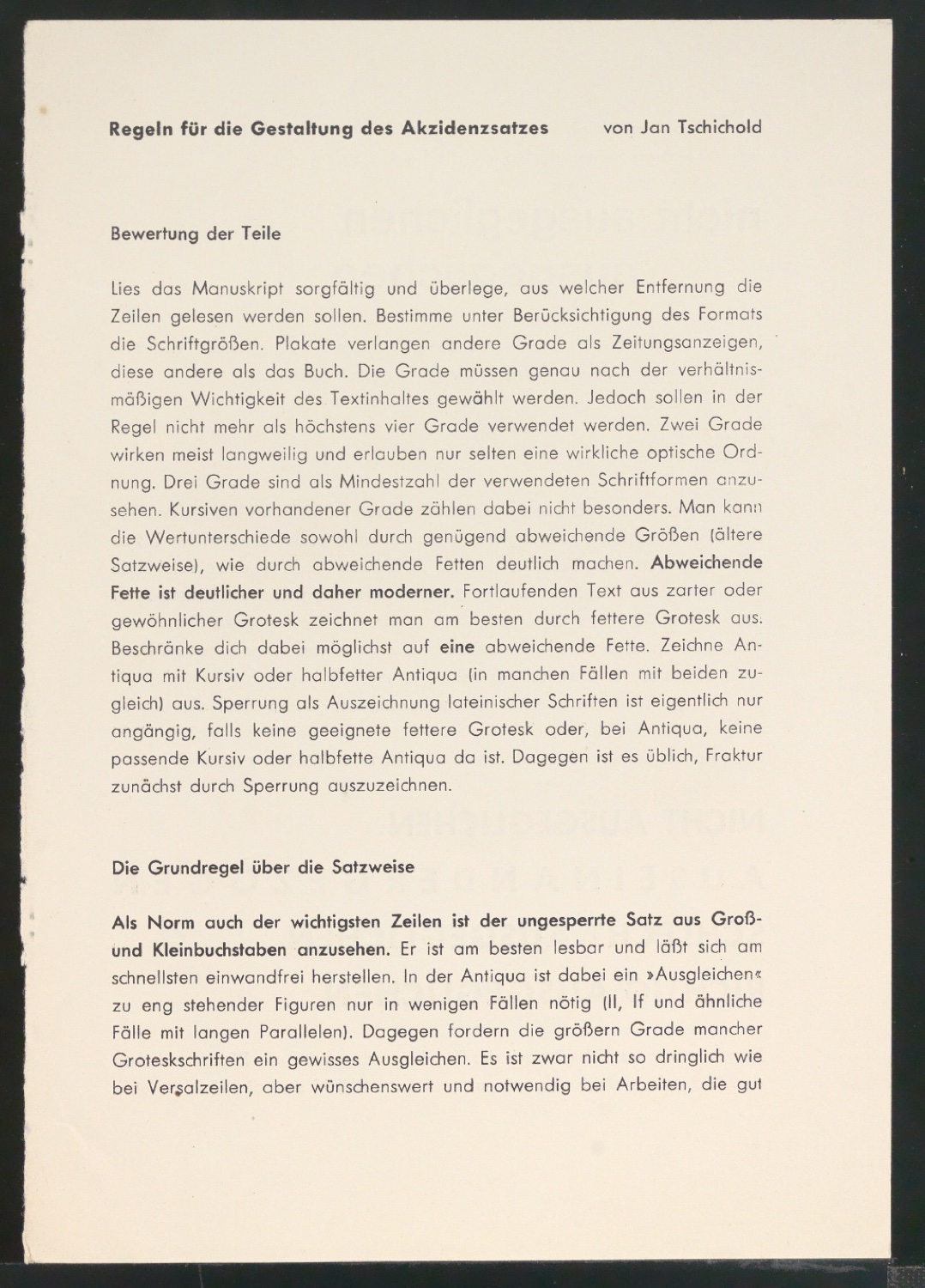 Arbeitsmaterial und Entwürfe für Typografische Entwurfstechnik — Blatt 131
