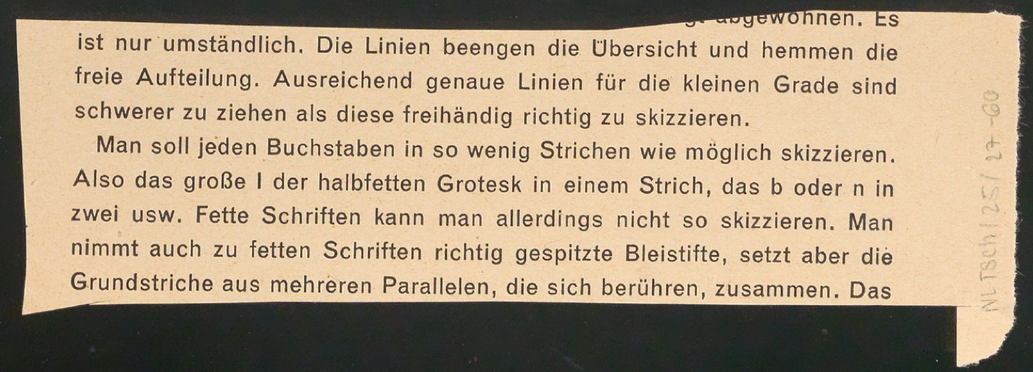 Arbeitsmaterial und Entwürfe für Typografische Entwurfstechnik — Blatt 138