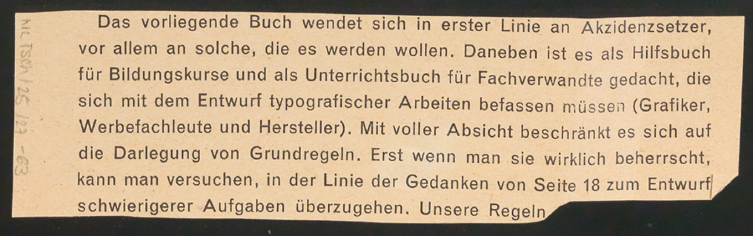Arbeitsmaterial und Entwürfe für Typografische Entwurfstechnik — Blatt 144