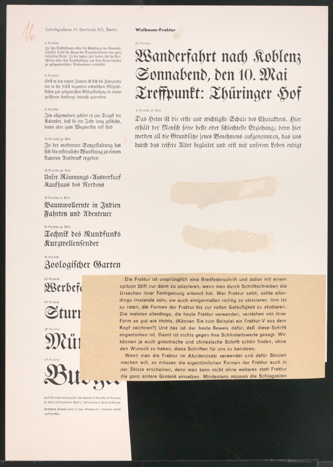 Arbeitsmaterial und Entwürfe für Typografische Entwurfstechnik — Blatt 151