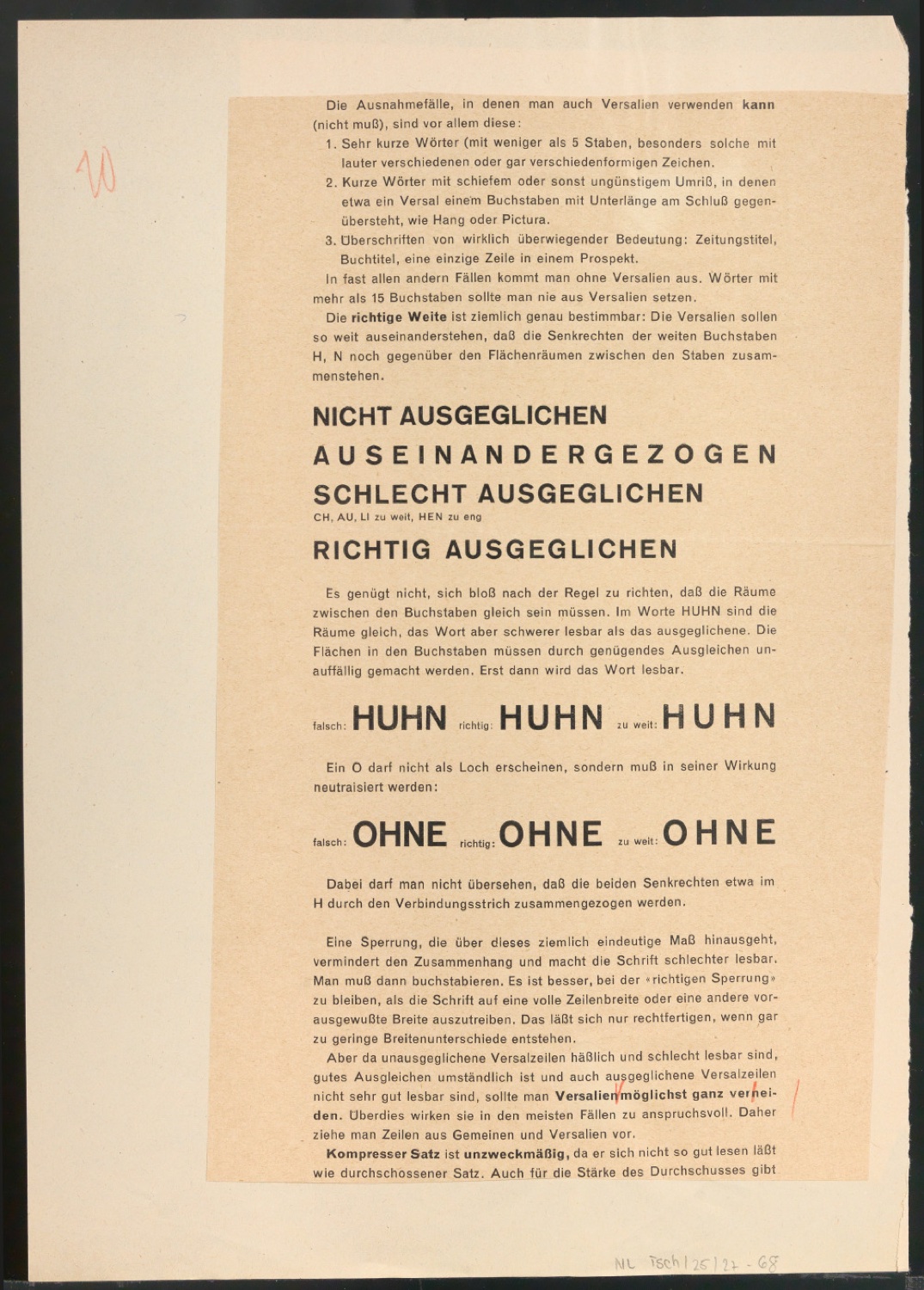 Arbeitsmaterial und Entwürfe für Typografische Entwurfstechnik — Blatt 154