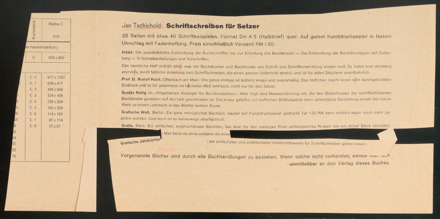 Arbeitsmaterial und Entwürfe für Typografische Entwurfstechnik — Blatt 157