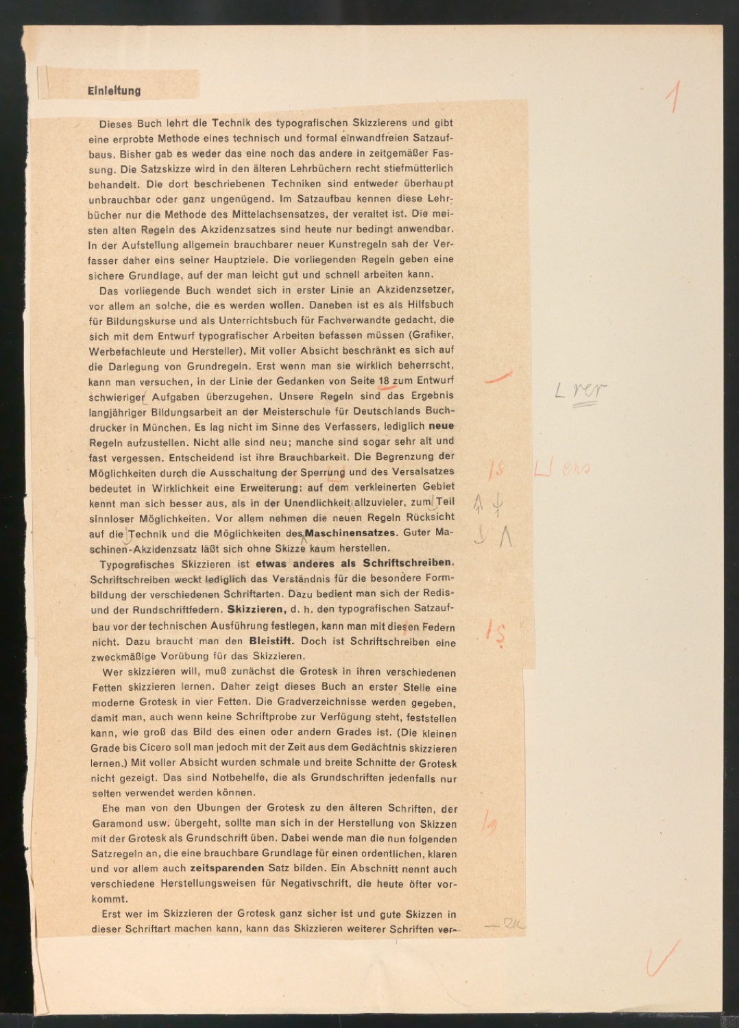 Arbeitsmaterial und Entwürfe für Typografische Entwurfstechnik — Blatt 169