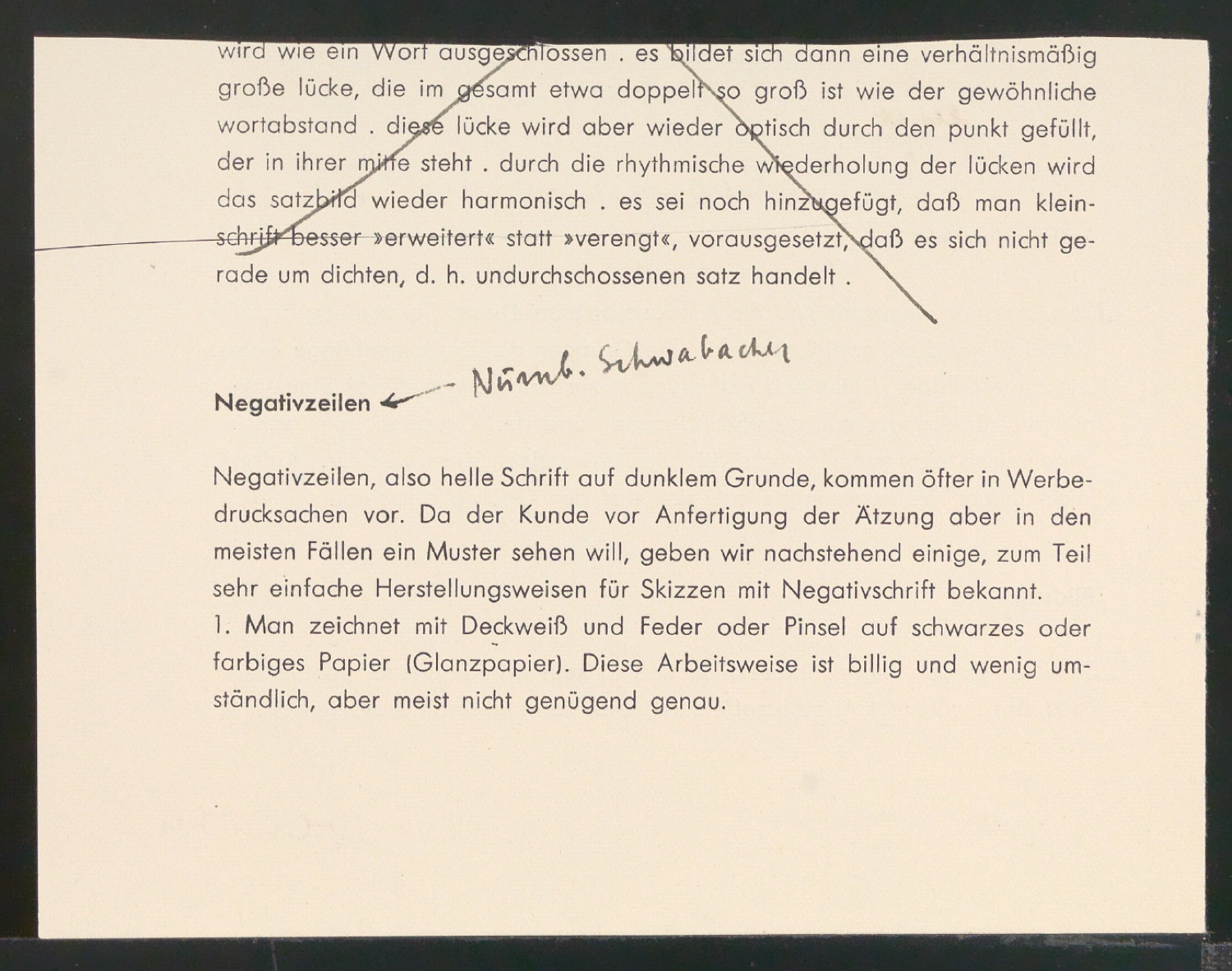 Arbeitsmaterial und Entwürfe für Typografische Entwurfstechnik — Blatt 172