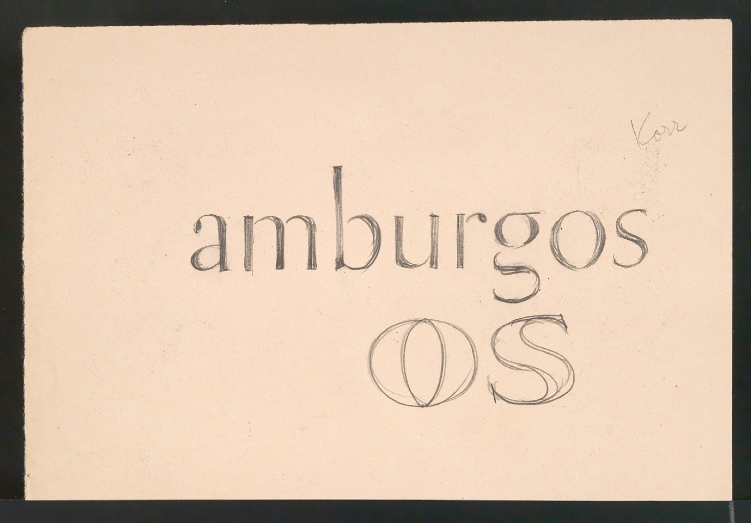 Entwurfszeichnungen von Schriften mit Mediävalcharakter und Antiquacharakter und Brief an Jan Tschichold vom 30.07.1931 — Blatt 7