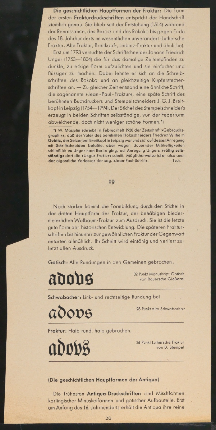 Fahnen und Klischeeabzüge für Schriftschreiben für Setzer — Blatt 9