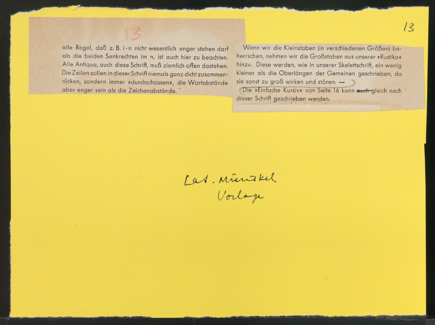 Fahnen und Klischeeabzüge für Schriftschreiben für Setzer — Blatt 19