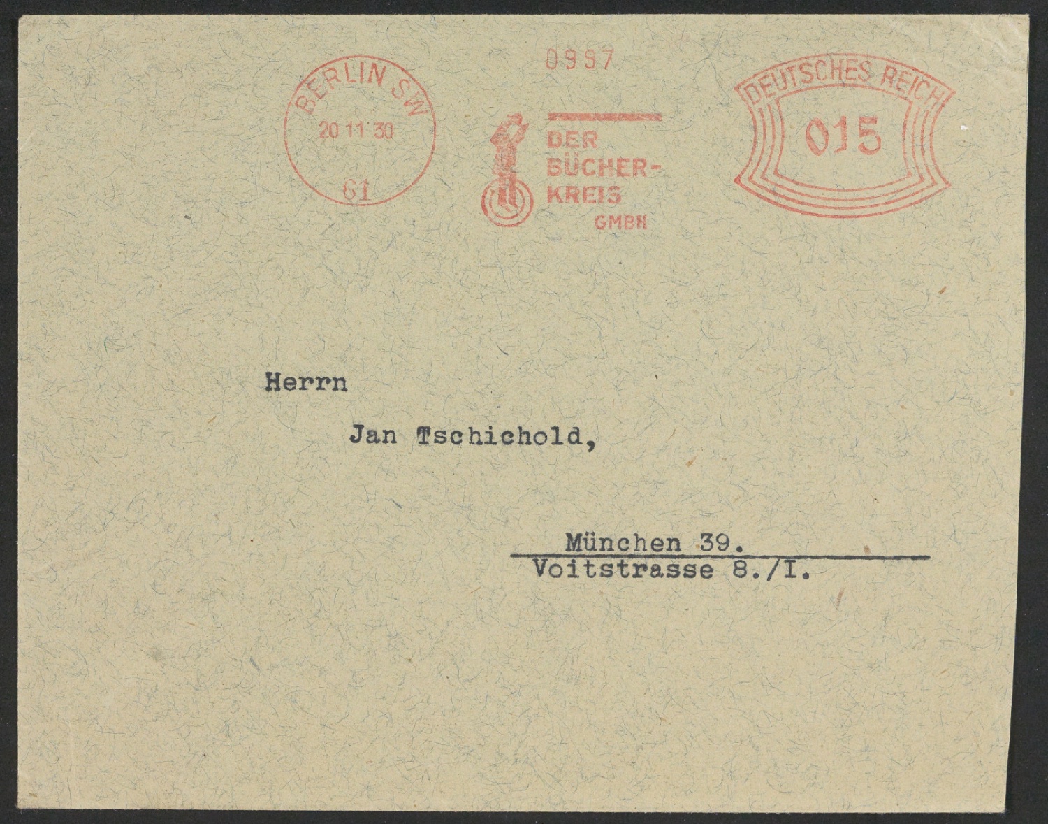 Sammlung von Briefumschlägen und Briefköpfen der Buchgemeinschaft Der Bücherkreis — Blatt 5