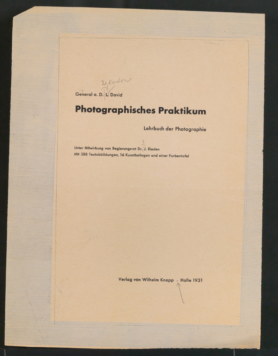 Entwürfe und Korrekturfahnen von Titelblättern und Einbänden für verschiedene Verlage — Blatt 1