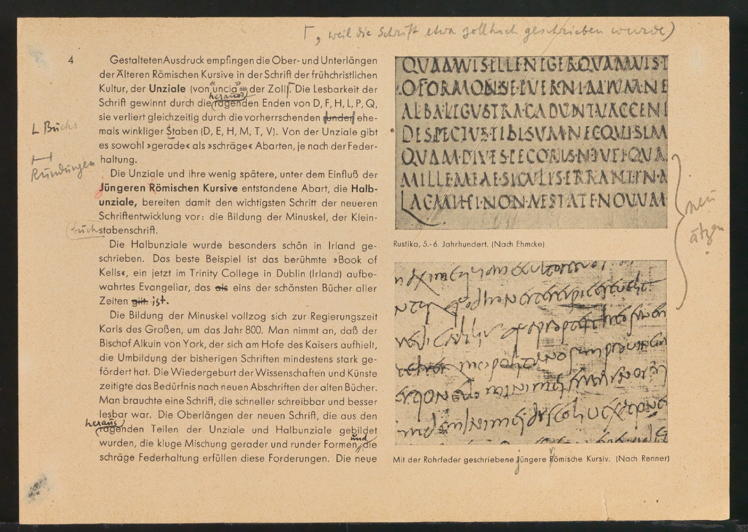 Mappe mit Probedrucken und Entwürfen für Schriftschreiben für Setzer — Blatt 11