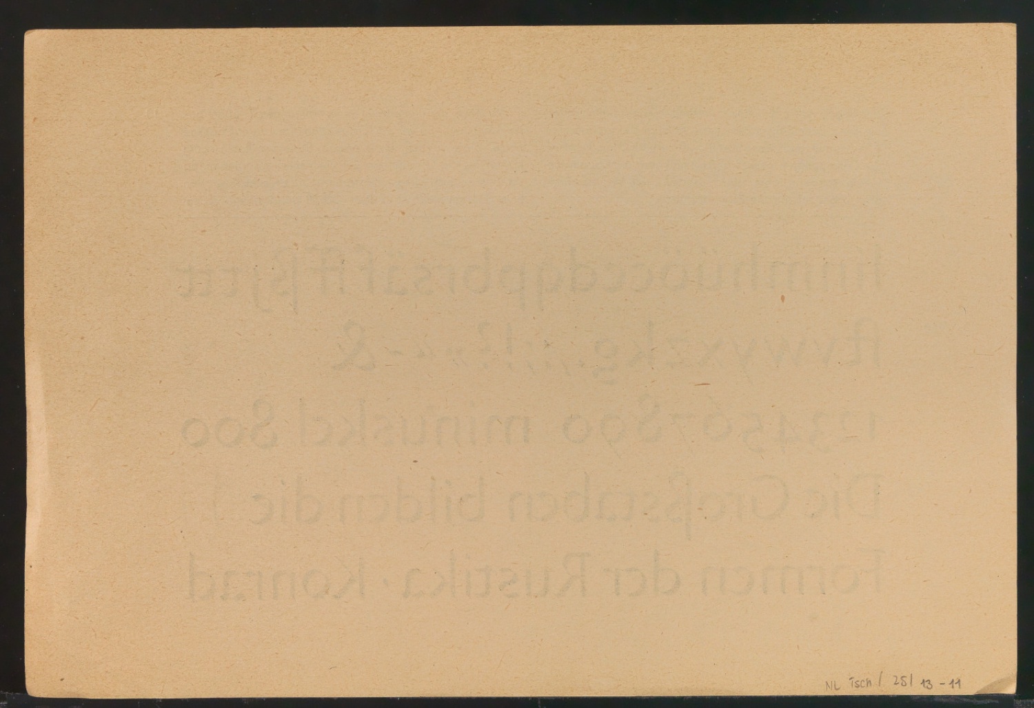 Mappe mit Probedrucken und Entwürfen für Schriftschreiben für Setzer — Blatt 41