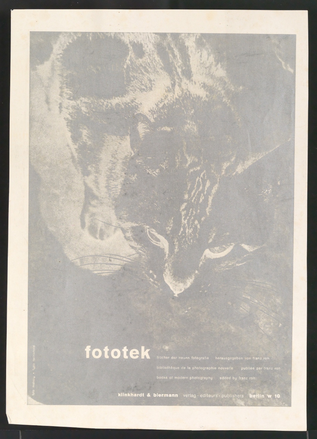 Probedrucke für Werbeprospekt Ankündigung der Buchreihe Fototek mit Bestellschein — Blatt 1