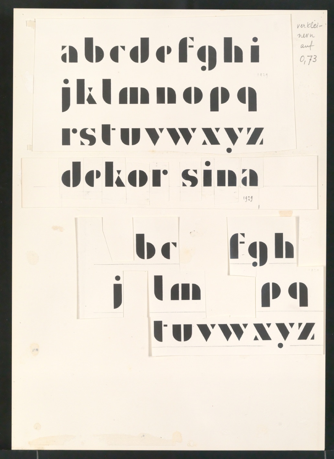Reproduktionen und Klebeentwürfe der Transito — Blatt 13