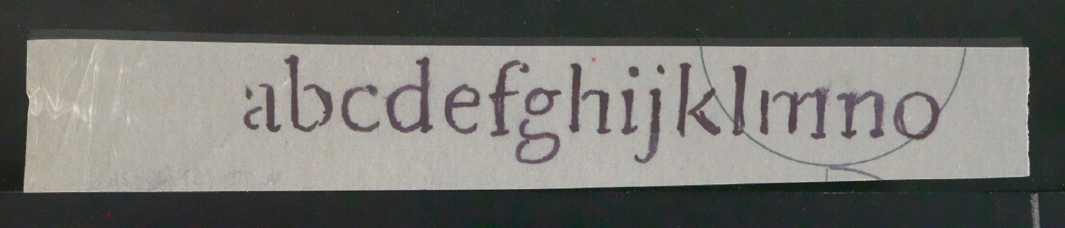 Entwurfszeichnungen verschiedener Schrifttypen — Blatt 1
