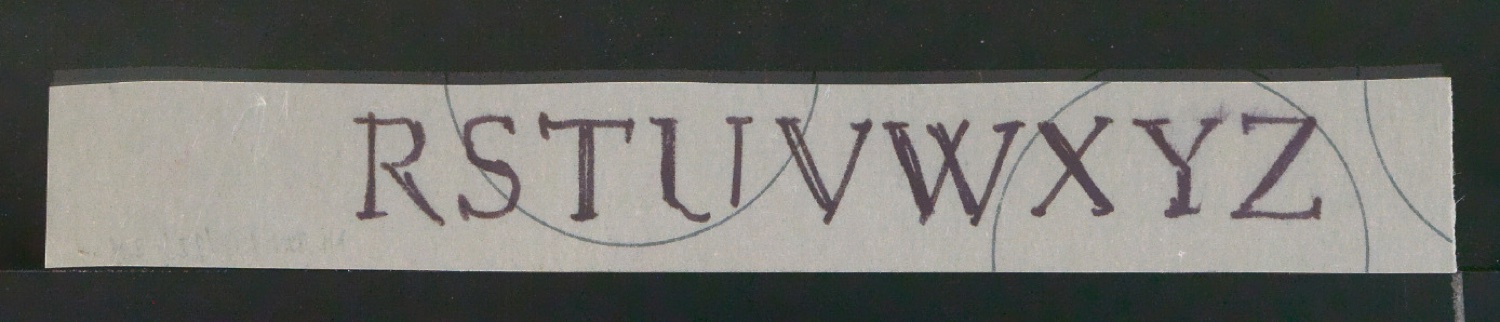 Entwurfszeichnungen verschiedener Schrifttypen — Blatt 5