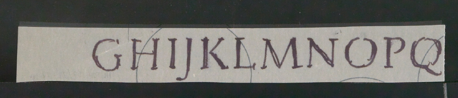 Entwurfszeichnungen verschiedener Schrifttypen — Blatt 9