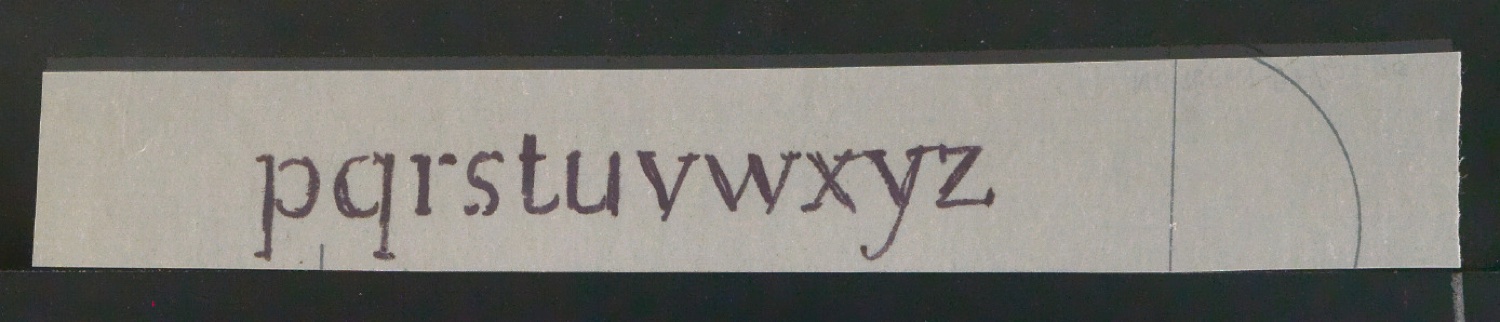 Entwurfszeichnungen verschiedener Schrifttypen — Blatt 11