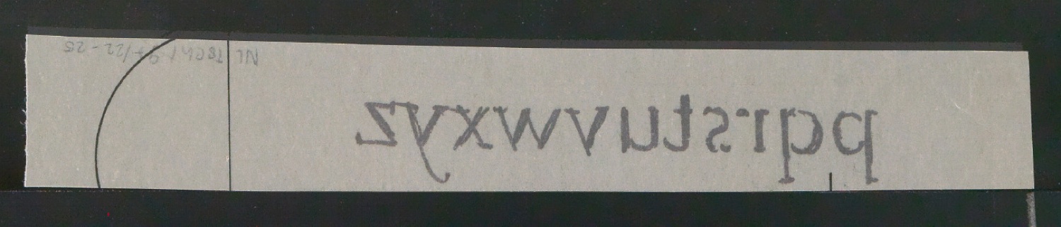 Entwurfszeichnungen verschiedener Schrifttypen — Blatt 12