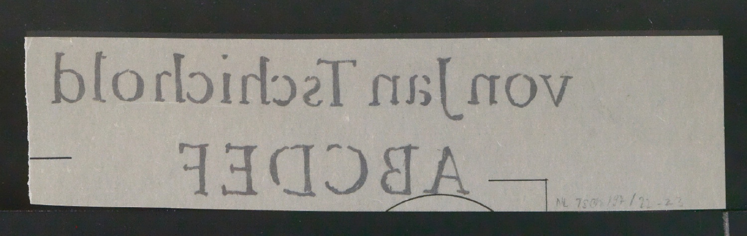 Entwurfszeichnungen verschiedener Schrifttypen — Blatt 16