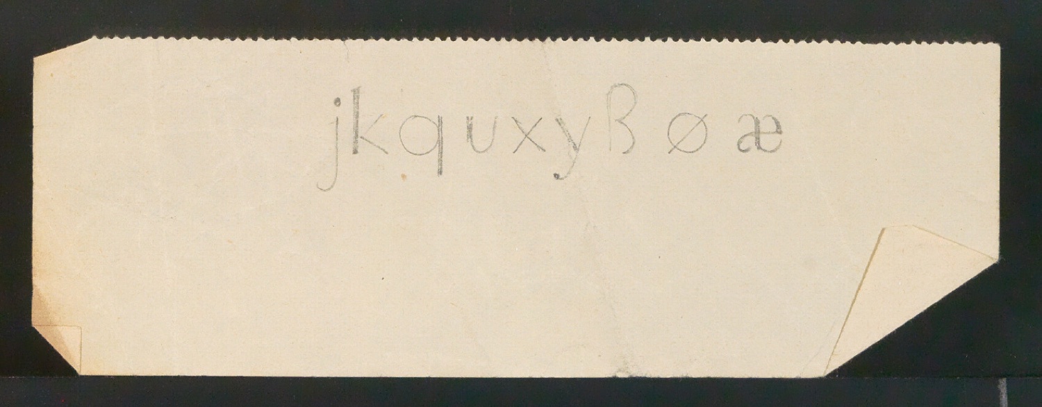 Entwurfszeichnungen verschiedener Schrifttypen — Blatt 39
