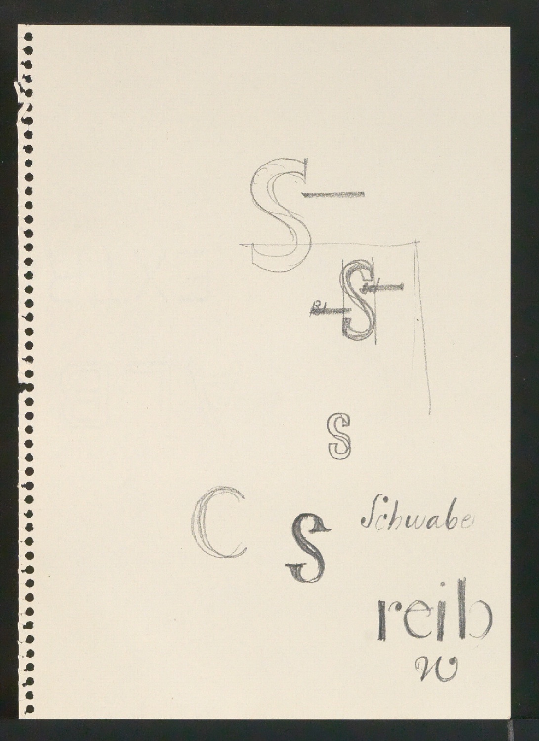 Entwurfszeichnungen verschiedener Schrifttypen — Blatt 41