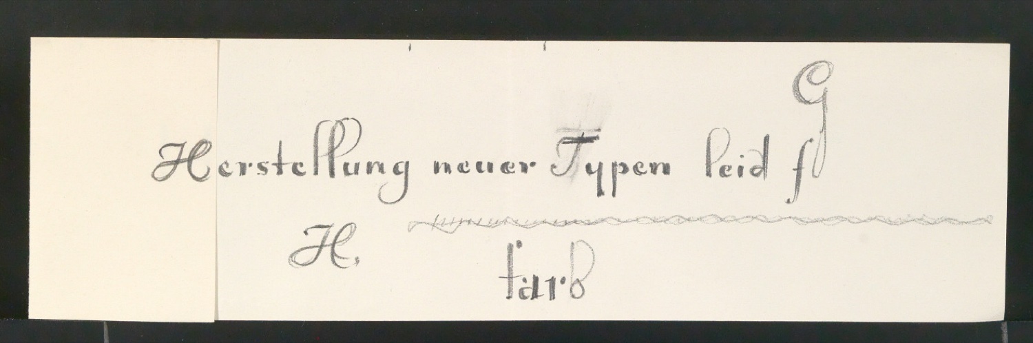 Entwurfszeichnungen verschiedener Schrifttypen — Blatt 43
