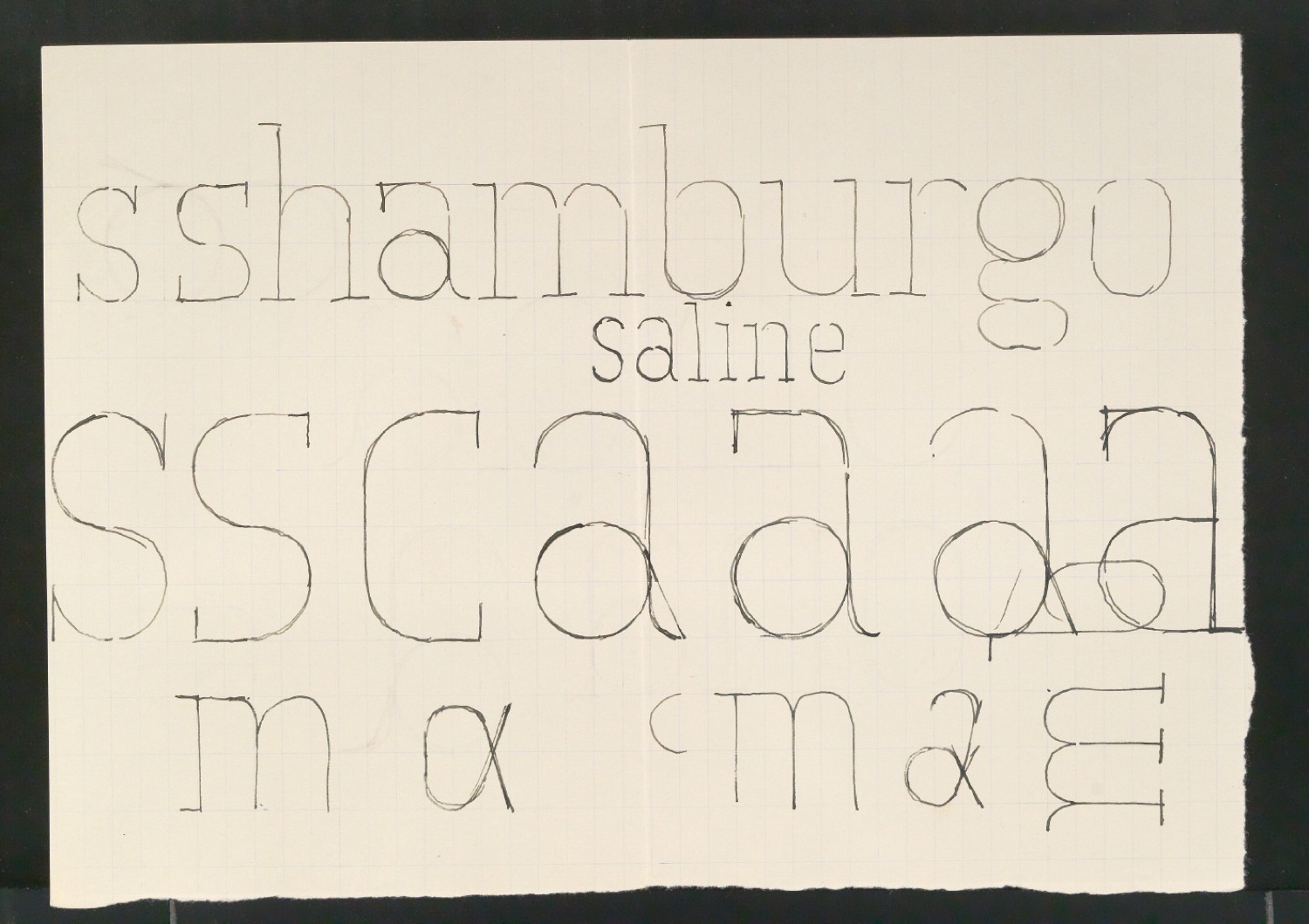 Entwurfszeichnungen verschiedener Schrifttypen — Blatt 61