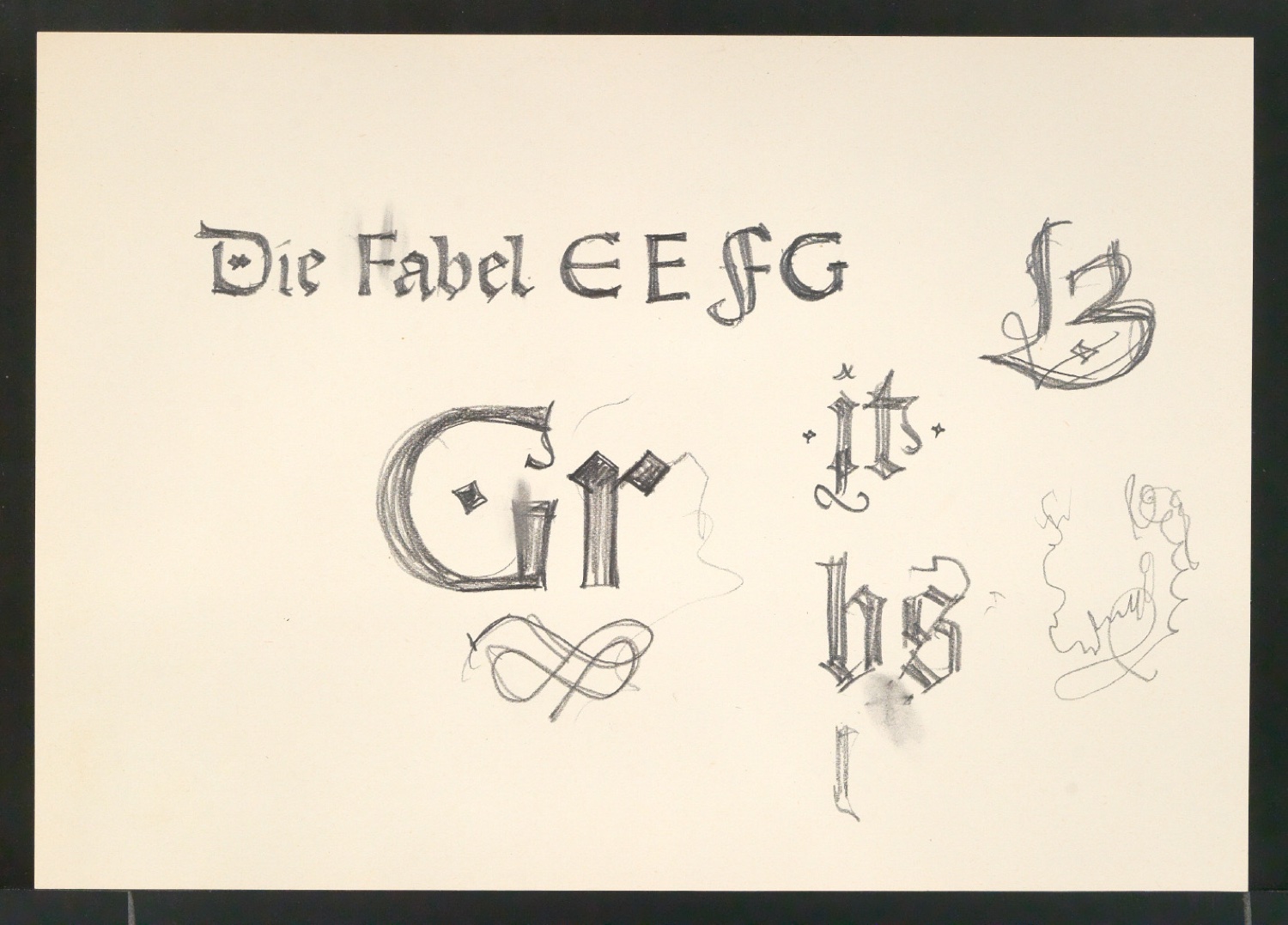 Entwurfszeichnungen verschiedener Schrifttypen — Blatt 67