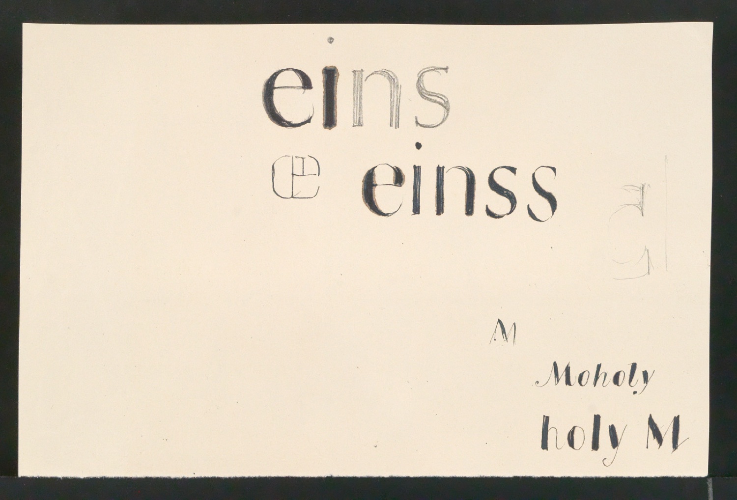 Entwurfszeichnungen verschiedener Schrifttypen — Blatt 71